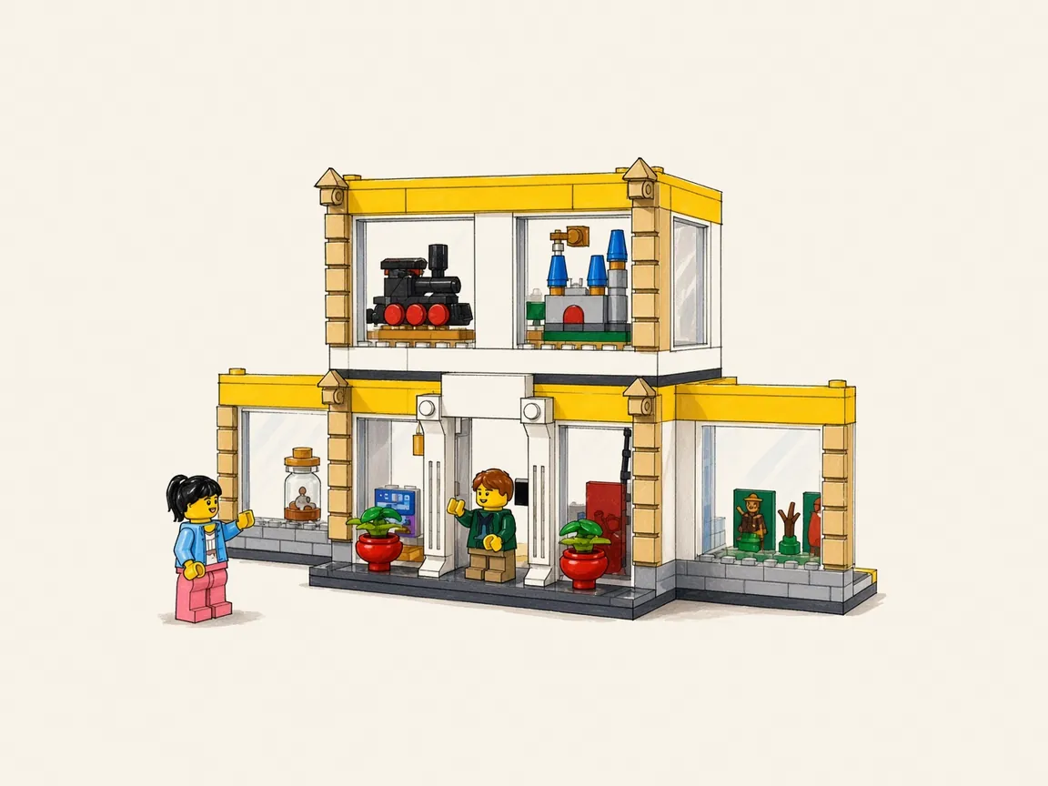 Gezeichnete Illustration von LEGO 40574 Brand Store