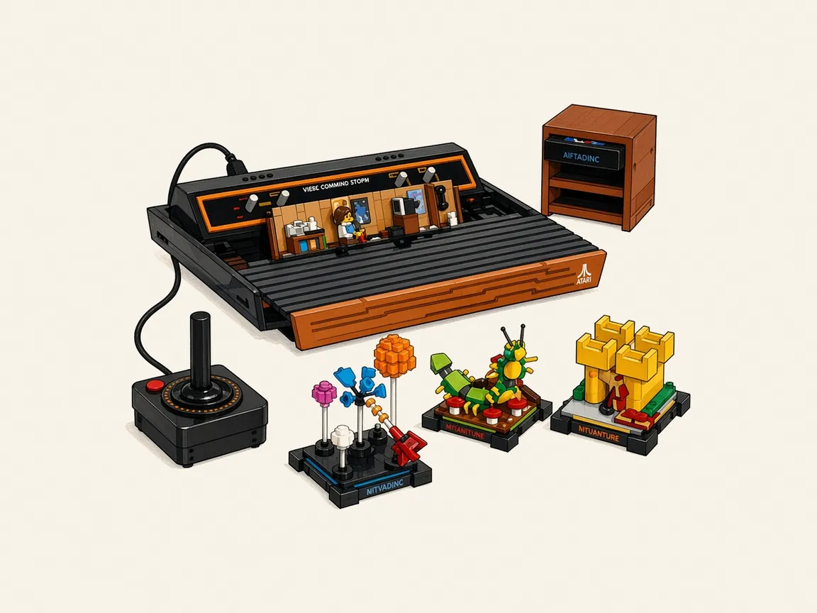 Gezeichnete Illustration von LEGO Icons 10306 Atari 2600