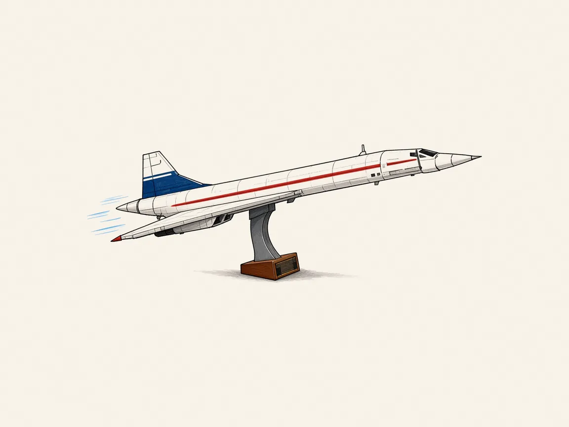 Gezeichnete Illustration von LEGO Icons 10318 Concorde