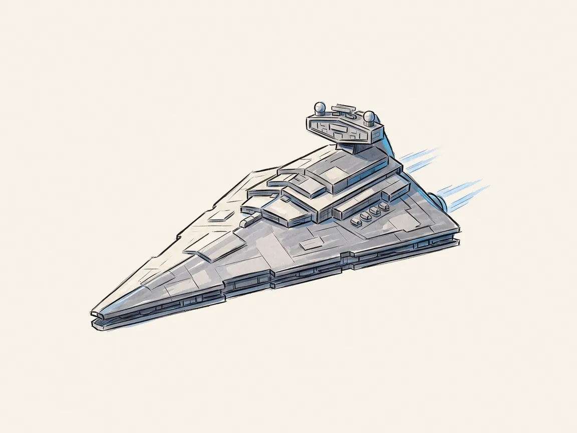 Gezeichnete Illustration von LEGO Star Wars 75356 Supersternzerstörer Executor